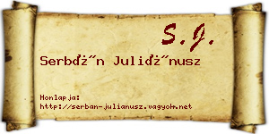 Serbán Juliánusz névjegykártya